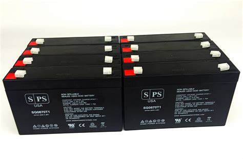 SPS Brand 6V 7 Ah Replacement Battery for APC Smart-UPS 750 Rack Mount 1U (EMC750R1) (8 Pack ...