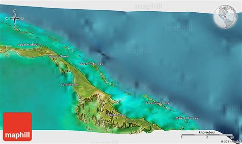 Satellite 3D Map of Great Guana Cay