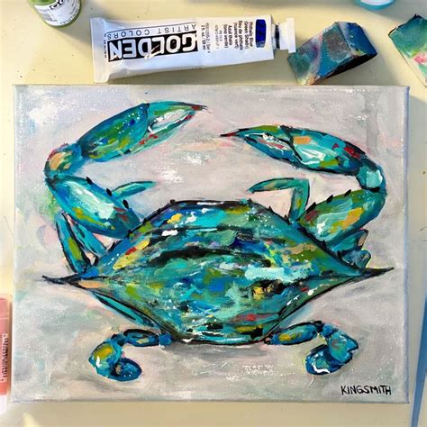 Du Claw ... An original Maryland Blue Crab Acrylic/Mixed Media Painting ...