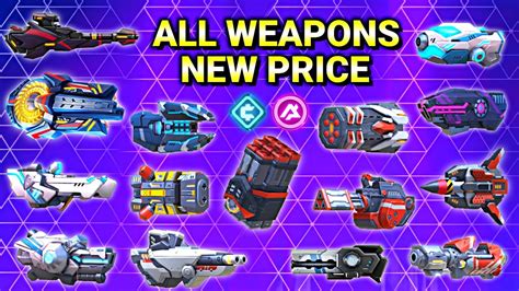 All Weapons New Price - Mech Arena Robot Showdown - YouTube