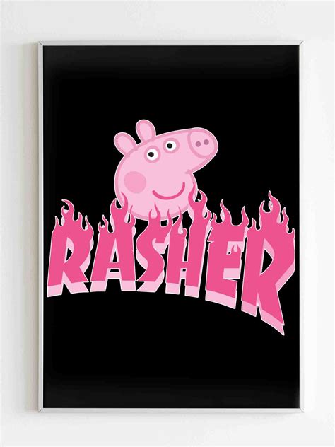 Peppa Pig Rasher Thrasher Parody Poster