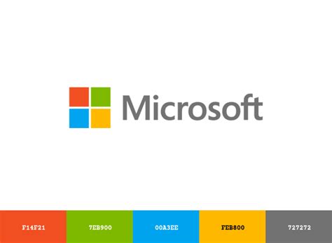 Microsoft Brand Color Codes » BrandColorCode.com