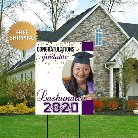 Graduation Yard Sign Graduation Photo Lawn Signclass of 2020 | Etsy in ...