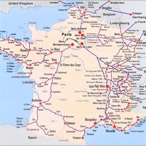 Bordeaux train map - Bordeaux city tram map (Nouvelle-Aquitaine - France)