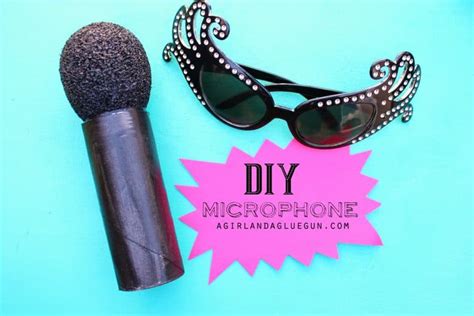 diy microphones - A girl and a glue gun