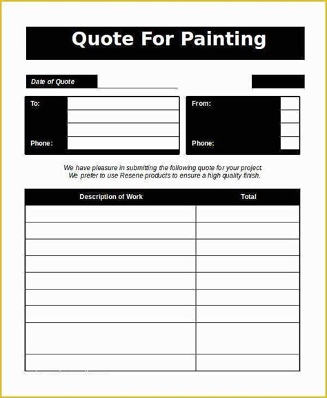 Free Painting Estimate Template Of How to Estimate Painting Jobs Beautiful Word Estimate ...