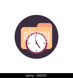 timesheet, time tracking icon, flat vector Stock Vector Image & Art - Alamy