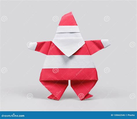 Origami paper Santa Claus stock photo. Image of cute - 130662546