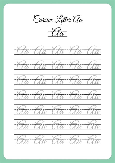 Fancy Cursive Handwriting Worksheets