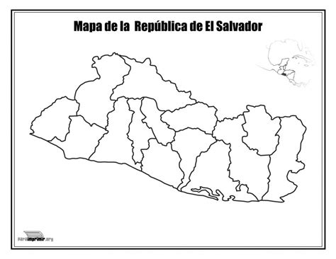 Mapa-del-salvador-sin-nombres-para-imprimir | ParaImprimir.org