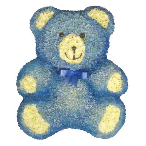 Funeral Flowers Baby Boy Teddy Bear £130