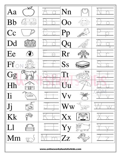 Uppercase And Lowercase Alphabet Tracing Worksheets 10