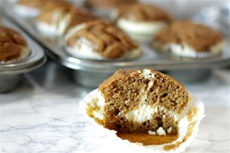 Pumpkin Cheesecake Muffins - Living on Cookies