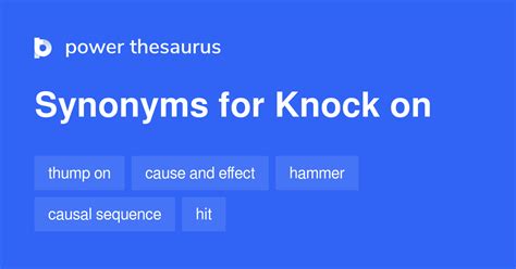 Knock On synonyms - 56 Words and Phrases for Knock On