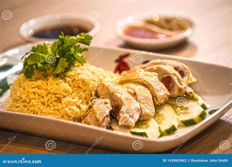 HAINANESE CHICKEN RICE stock photo. Image of hainan - 143865962