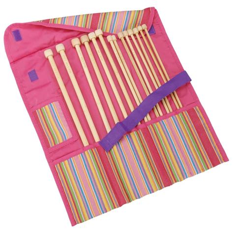 Clover 7 Piece Bamboo Knitting Needle Set - OzQuilts