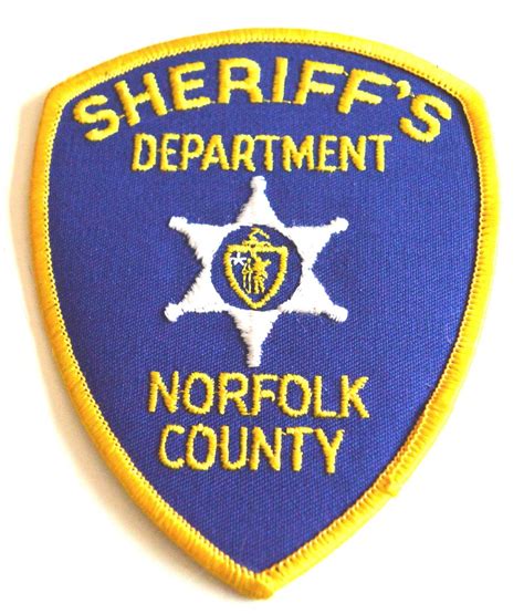 SHERIFF'S DEPARTMENT NORFOLK COUNTY MA PATCH - POLICE BADGE EU