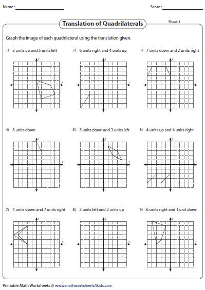 Translation Worksheets