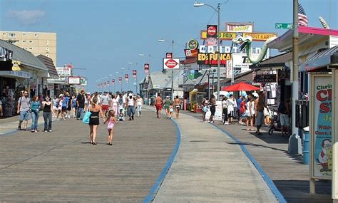 Due to the far distance of the ocean from the boardwalk, the beach is ...