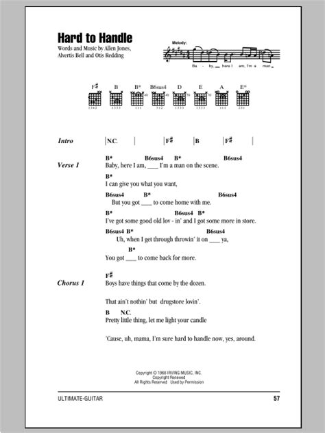 Hard To Handle by The Black Crowes - Guitar Chords/Lyrics - Guitar Instructor