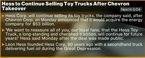 Chevron Buys Hess; Will The Hess Trucks Be Saved? | GM Inside News Forum