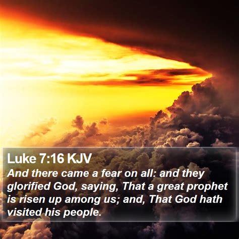 Luke 7:16 KJV Bible Verse Images