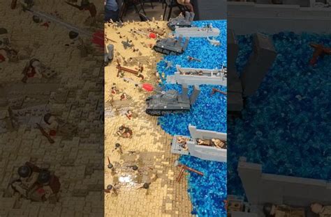 Huge LEGO D-Day Omaha Beach Battle by Cameron Plowman - Brickhubs