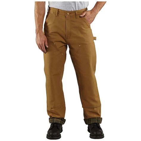 Carhartt Men's Firm Duck Double-Front Dungaree Flannel-Lined Pant - Moosejaw