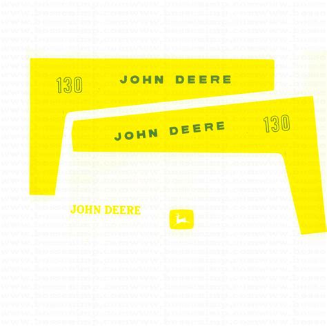 Decal John Deere 130 with numbers Pedal Tractor Set Water Transfer DPJ1112W - Midwest Decals ...