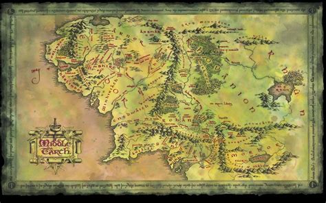 The Lord of the Rings Middle Earth Map HD, middle earth map #movies # ...