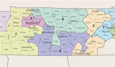 Middle Tennessee Zip Code Map Tennessee S Congressional Districts ...