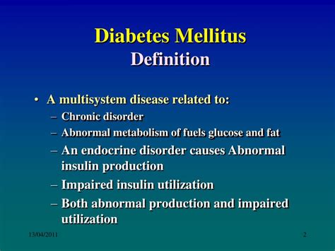 PPT - Diabetes Mellitus PowerPoint Presentation, free download - ID:934191