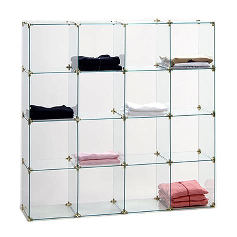 4 x 4 Free Standing Glass Cube Display - Store Fixtures Direct