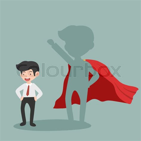 Confident Super Businessman vector ... | Stock vector | Colourbox