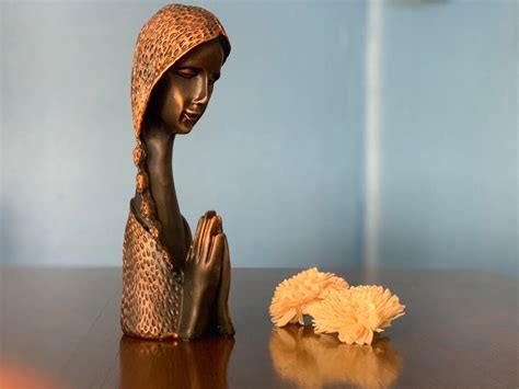 Religious Woman Statue Praying Woman Pray for God Pray for - Etsy