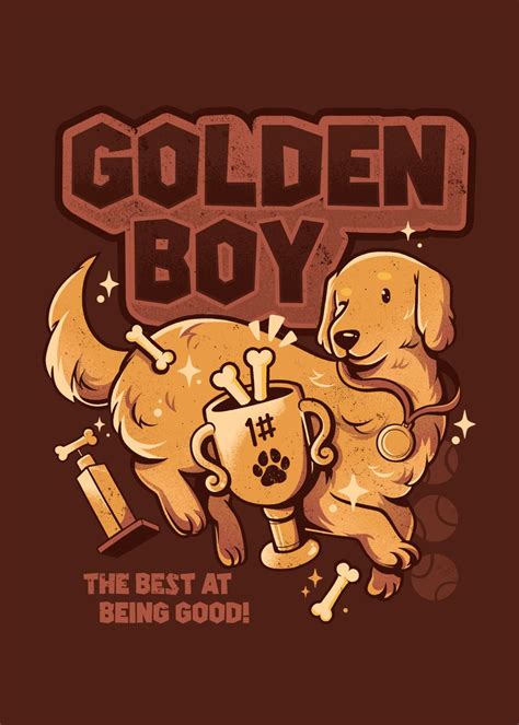 'Golden Boy' Poster, picture, metal print, paint by Eduardo Ely | Displate