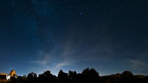 Starry sky, sky, horizon, clouds, night HD wallpaper | Wallpaper Flare