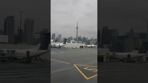 Quick view of Toronto skyline from YTZ Airport - YouTube