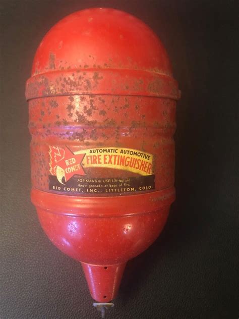 Vintage Red Comet Fire Extinguisher/Grenade | #1979315676