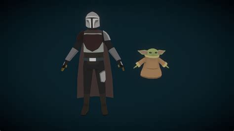 Mandalorian / Baby Yoda [Star Wars] Low Poly - Download Free 3D model by micaelsampaio [f164fc8 ...