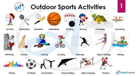 Outdoor Games Activities Vocabulary | List of Outdoor Activities in English with Pictures - A ...