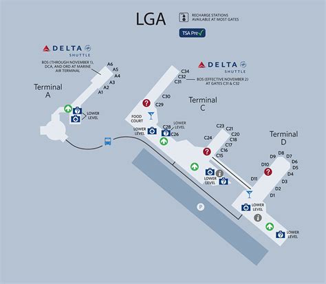 LaGuardia International Airport Map | Delta Air Lines | Airport map, Airport, Laguardia airport