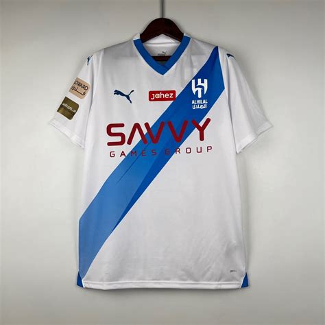 Al-Hilal Away Jersey Shirt 23/24, Sports Equipment, Sports & Games ...