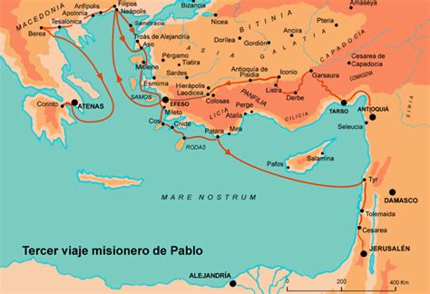 Más BIBLIA: Viajes del Apóstol Pablo - (Mapas)