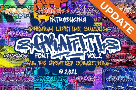 Graffiti Bundle Font V2 Font SVG Cricut Silhouette Design | Etsy