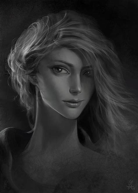 Grayscale portrait by cloudintrousers on DeviantArt