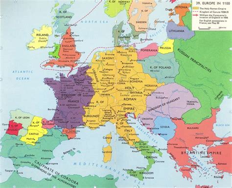 Europe in 1100 AD | Storia europea, Mappa, Mappe