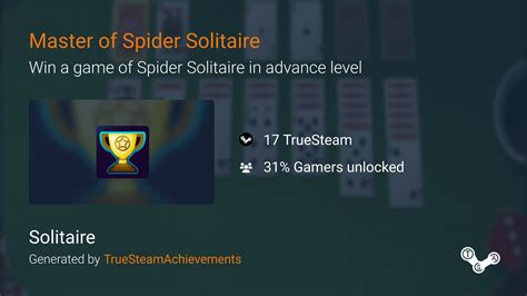 Master of Spider Solitaire achievement in Solitaire