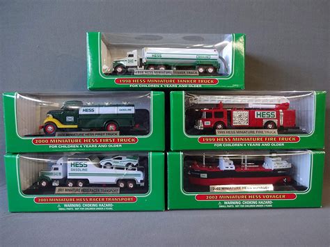 Hess Truck Mini / Miniature Lot Set 1998, 1999, 2000, 2001, and 2002 ...