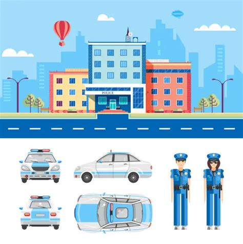 Police car top view Royalty Free Stock SVG Vector
